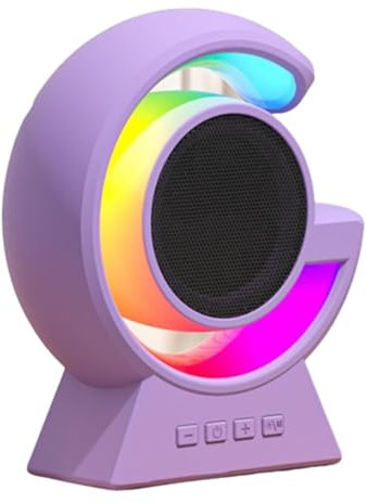 Portable Bluetooth Speaker wireless, Bluetooth Speaker waterproof with LED light, Wireless Stereo Portable Speaker, Gift Speaker, Waterproof Speakers for Travel/Home/Outdoors purple