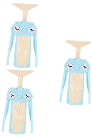 Cabilock 3 Piezas Saca Corchos Abridor De Vino Sacacorchos Abrebotellas De Barra Vino De Dibujos Animados Removedor De Tapa Abrelatas Manual Herramienta De Apertura De Vino Blue Abs