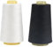 FOGAWA 2 rotoli Rocchetti di filo da cucito 40S/2, 3000 Yards Filato da cucito universale poliestere filo da cucito a mano Filo da cucire per Cucito, Quilting, Patchwork (Bianco+Nero)