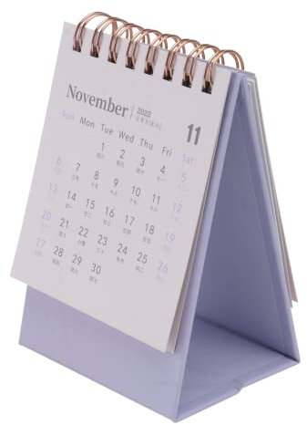 STOBOK Mini-kalender 2021–2022 Monatsplaner Schreibtischkalender Memo Büro Platzsparend Dekoration Zufällige Farbe