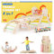 COSYLAND arrampicata per bambini 8 in 1 - triangolo di pikler regolabile a 3 livelli con scivolo, gioco treno e confezione regalo, palestra bambini pieghevole da interno, 18M-6Y, caldi