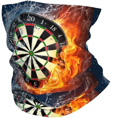 LfearTesa Dartscheibe Ziel Eis Feuer, Bandana-Halsgamaschen, multifunktionaler Kopfbedeckungsschal, Gesichtsschutz, Stirnband, Nackenwärmer