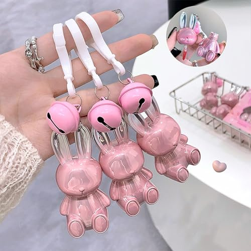 Mrettick 3 Farben Lippentönung, Schlüsselanhänger, flüssige Lippentönung, Flecken-Set, schöner Lipgloss, feuchtigkeitsspendend, natürlich, antihaftbeschichtet, leicht, hochpigmentiert, langlebig