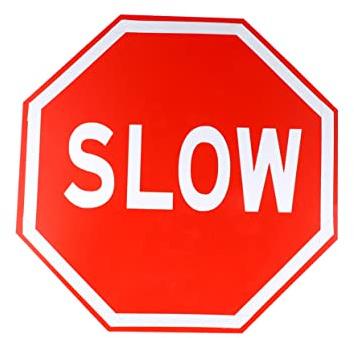 GALPADA Panneau de Signalisation Circulation Ralenti pour Intérieur et Extérieur Avertissement Sécurité Trafic Décor Vintage pour Bar