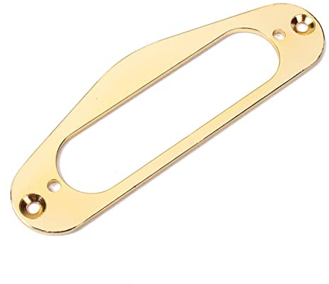 FRCOLOR Metal Single Coil Guitar Pickup Frame Mounting Ring St Style Electric Guitar DIY Replacement Accessory Gold Color Fine Workmanship