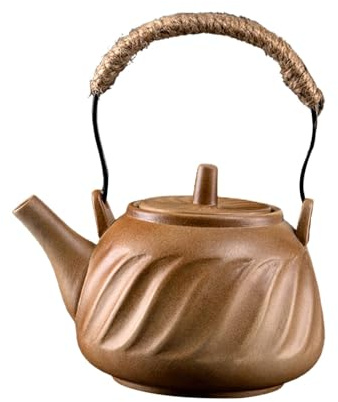 Japanese Tea Kettle with Tea Strainer Ceramic Teapot with Lid for BBQ Picnic
