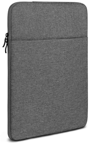 moex Tablet Hülle für Samsung Galaxy Tab S11 Ultra Tasche mit Reißverschluss und Fach für Zubehör, Nylon Stoff Sleeve weich Gepolstert, Schutzhülle Minimalistisch Dash Case, Dunkelgrau