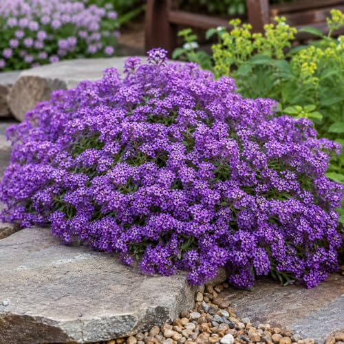 800 Semi Alisso Violetto – Lobularia Maritima – Fiori Profumati Viola per Aiuole, Bordure e Vasi – Pianta Ornamentale Tappezzante, Facile da Coltivare, Ideale per Balcone e Giardino
