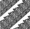 musykrafties Gross Vorgefertigt Gebrauchsfertig Essbarer Kuchen Spitze Blatt Blaettern 14-inch 20-Piece Set - Schwarz