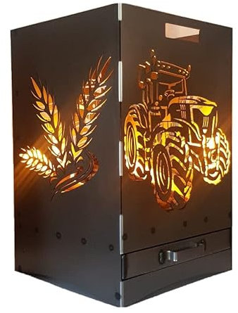 Feuerkorb Trecker John Deere Maße 40x40x60 cm inkl. Ascheschublade und Zwischenboden sehr stabil