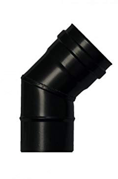 Endstück für Pelet, glasiert 45 ° (80 Millimeter Durchmesser)