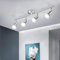 BOJIM Deckenstrahler 4 Flammig Lampe, LED Strahler Deckenleuchte Matt Nickel, Inkl. 4x6W Decke GU10 Spot Schwenkbar Deckenlampe, Modern Light für Küche Wohnzimmer Flur Innen Ceiling Büro, Neutralweiß
