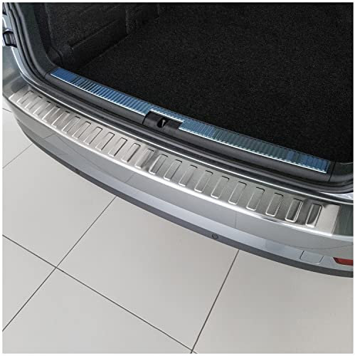 tuning-art L382 Edelstahl Ladekantenschutz kompatibel mit Skoda Superb 3 Kombi 2019-2023, Farbe:Silber