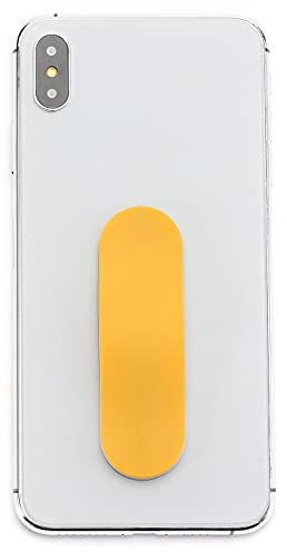 MOMOSTiCK - Das Original! Smartphone Fingerhalter - Handy Fingerhalterung Handy Halter Ständer Griff - Handy Halterung Handy Ring (Matt Serie - Gelb)