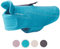 VIVAGLORY Cozywrap Wintermantel Hund, Hundepullover Fleece mit Klettverschluss & Geschirr Öffnung, Hundemantel, Reflektierend & Verstellbar Fleece Softshell, L, Türkis