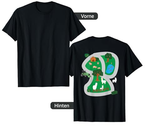 Alpaka Farm Spielteppich Dorf Spielstraße Auto Massage T-Shirt