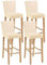 SHILV. HOME Stretch Abnehmbare Waschbare Esszimmerstuhlbezüge, Barhockerbezüge, Barhocker Stuhlbezüge Pub Counter Sitzbezug (Sahne,Set of 4)