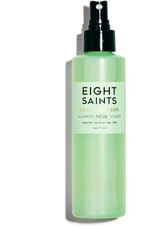 Eight Saints Coast is Clear Seaweed Anti Aging Face Toner, Alcohol Free Toner for Face, Minimizes Large Pores and Redness, with Witch Hazel, Sea Water, and Kelp, 6 Ounces