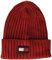 Tommy Hilfiger Herren Ribbed Cuff Hat Beanie-Mütze, Aufnäher mit roter Flagge, Einheitsgröße