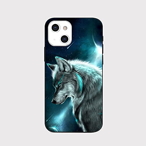 Fancy Case für iPhone 13 Hülle (6,1 Zoll) - Cool Wolf Stil Tier Muster Flexible TPU Schutzhülle Kompatibel mit iPhone 13 (Wolf)