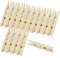Lot de 48 pinces à linge en bambou (6 cm), pinces à linge en bambou, pinces de bricolage, pinces décoratives, pinces à photo avec ressort en métal solide
