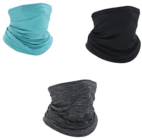 LATRAT 3 Pièces Cache Cou Multifonction, Bandeau élastique résistant aux UV pour sports de plein air, yoga, course à pied, randonnée, cyclisme, et d'autres Sports de Plein air