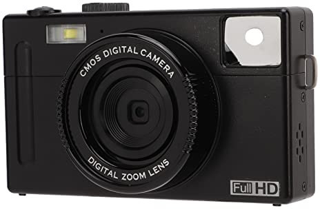 Digitalkamera Fotokamera 1080P FHD Videokamera Fotoapparat Wiederaufladbare Kompaktkamera mit 3 LCD Bildschirm, 16X Digitalzoom, Anti-Shake, Kleine Kamera für Studenten,