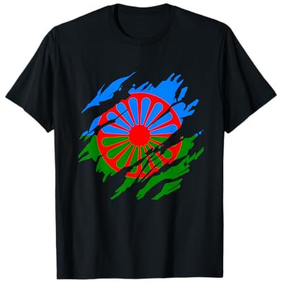 Gitanos Calé Bandera Romaní Bandera Gitana Camiseta