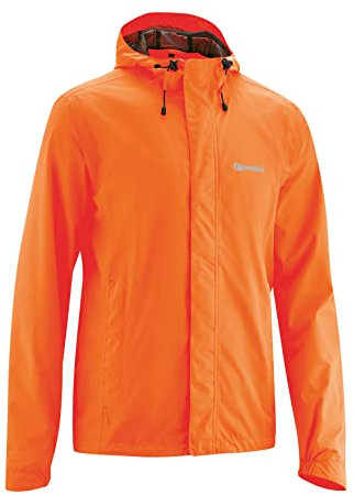 Gonso Save Light, Herren Fahrradjacke, Wasserdichte Regenjacke, Wasserdicht bis 10.000 mm & winddicht, G-Tex, 2-Lagenlaminat & getapte Nähte, Weite Passform, PFC-frei, Orange, Gr. 3XL
