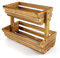 CALM COZY Obstkorb aus Holz 2 Etagen Gemüsekorb Küche Obstständer Aufbewahrung Halter Obstschale für Gemüse Snacks