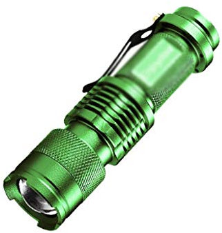 HMTE Mini Flashlight Zoomable Q5 2000 LM AA 14500 Battery Flashlight Torch Lamp Portable Lantern 3 Modes (Color : C) (B)