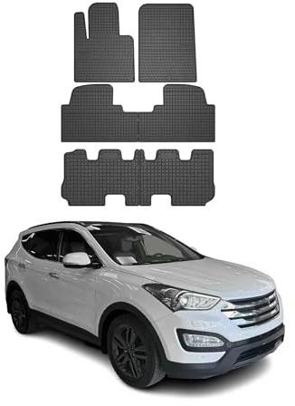 OMAC Fußmatten für Hyundai Santa FE 2015-2018 Schwarz | Gummimatten, Automatten, Allwetter, Antirutsch, fahrzeugspezifisches Produkt, wasserdicht