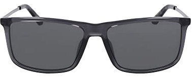 Dragon Men's Sunglasses DAMIEN - Shiny Grey Crystal Smoke with Lumalens Smoke Lens