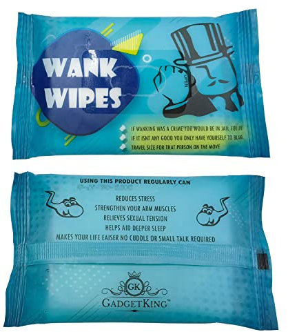 Wank Wipes Tissue Prank Xmas Gift Idea Present for Him Husband Boyfriend Men Man Size Teenager Unusual Prank April Fools Secret Santa 40th 50th 60th 21st Birthday Rude Ladies Her Boss Novelty
