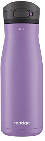 Contigo® Jackson Chill 2.0 Botella de agua de acero inoxidable con tapa Autopop de 32 onzas, orquídea
