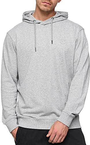Indicode Herren Simpson Sweatshirt mit Kapuze | Hoodie Kapuzenpullover für Männer Lt Grey Mix, M