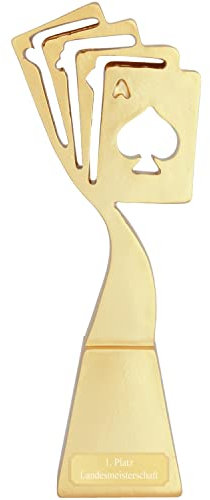 Druckspezialist Design Pokal Skat Blain Gold mit Gravur