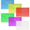 ASYKNM 6er Pack Transparente Dokumentenmappe mit Druckknopf, zum Abheften, sortiert, Mehrfarbig, A5