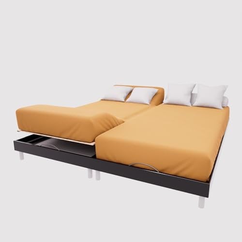 Soleil d'ocre, Drap Housse TPR en Coton 57 Fils 2x80x200 cm UNI Moutarde