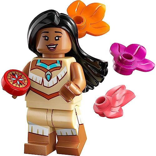 Blue Ocean LEGO Minifiguren Disney 100 - Wähle 1 von 18 verschiedenen Figuren 71038 (Pocahontas mit Kompass-Druck), klein