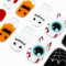DANNI & TONI Gel Nagelfolien (Trick or Treat) uv Gel Nagelfolie Halloween Allerheiligen Kürbisse Spinnweben Geistergesichter Augäpfel Blut Halbgehärtete Nagelsticker Nageldesign Wraps 28 Aufkleber