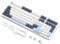 FREEWOLF K8 Wireless Hot Swap Mechanical Gaming Keyboard, Wired RGB Rainbow Backlit Keyboard Blue Switch, Bluetooth 5.0/2.4Ghz/USB- C Tri Mode with 4000mAH Battery,US Layout for Mac/Win - Blue/White