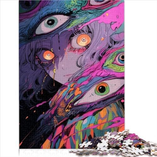 Kinderpuzzles, Vieläugiges Monster, 1000-teilige Puzzles, Papppuzzles für Jungen und Mädchen, tolles Geschenk für Erwachsene, Größe (26 x 38 cm)