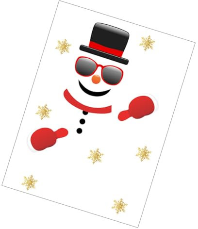 Warmhm Schneemann-dekorationen Für Den Kühlschrank 1 Set Weihnachts-kühlschrankaufkleber Schneemann-kühlschrank- Weihnachtselemente