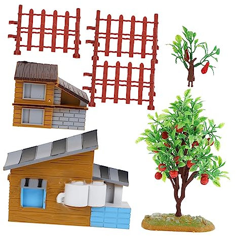 Operitacx 26 STK Simulierter Hauszaun Kinderspielzeug Spielzeug für Kinder Dekoration Zahlenspielzeug Spielzeuge Modelle Farmszenenmodell Hausmodellschmuck Geflügel PVC