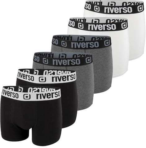 riverso Boxershorts Herren RIVOle 6er Pack Unterhosen Unterwäsche Retroshorts Set Boxer Shorts Stretch, Größe:3XL, Farbe:Farbmix 3 (RVS1BCX6PK3M)