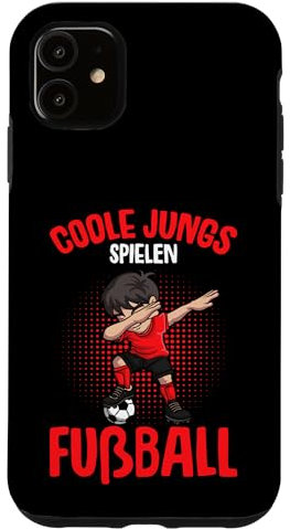 Coole Jungs spielen Fußball Fußballer Jungen Kinder Hülle für iPhone 11