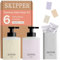 Tirtyl Skipper Hand Wash Duo Kit HDPE - 2 HDPE Recycled Plastic Foaming Dispensers + 6 Tablet Refills (6x 250ml bottles of soap) + 1 Storage Tin - Variety Fragrances