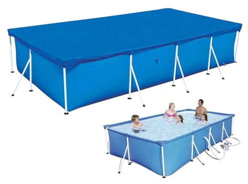 300 X 200 cm Rectangular Pool, Rechteckige Poolabdeckung Pool Abdeckplane Pool Abdeckung Faltbarer Schwimmbadabdeckung Oberirdische Poolabdeckung Außenpool Schutz (nur Abdeckung)