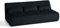 Lisa Design Onyx - 3-sitzer Einzelsofa - Cord Schwarz